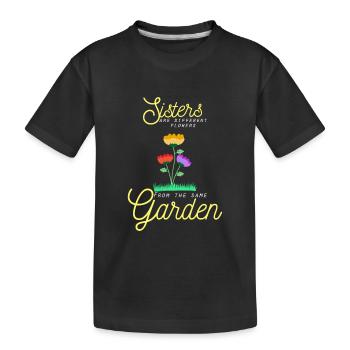 Cadeau de fleurs de soeurs soeur jardin fleur - T-shirt bio Premium Enfant - noir - Devant