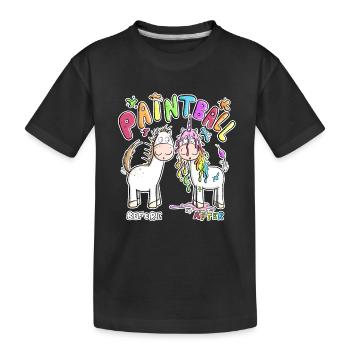 Paintball - Kids' Premium Organic T-Shirt - black - Front