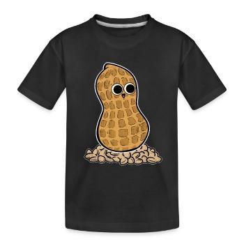 Erdnuss Erdnüsse Nuss Nüsse Kind Kinder Baby - Kinder Premium Bio T-Shirt - Schwarz - Vorne