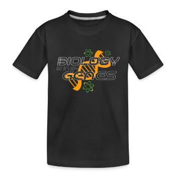 Logo de la génétique biologique Imprimé - T-shirt bio Premium Enfant - noir - Devant