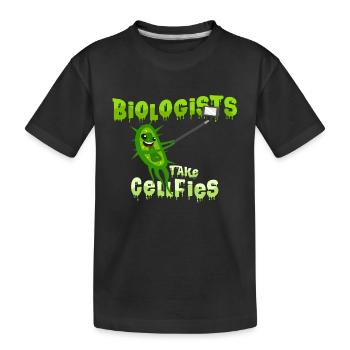 Biologen Zellen Selfie - Kinder Premium Bio T-Shirt - Schwarz - Vorne
