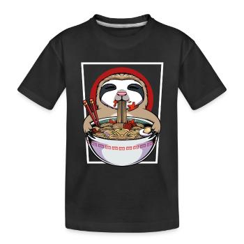 Fiesta de Ramen Paresseux - T-shirt bio Premium Enfant - noir - Devant