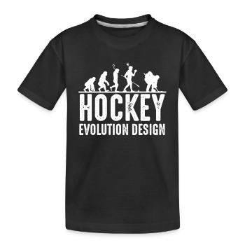 Eishockey - Kinder Premium Bio T-Shirt - Schwarz - Vorne