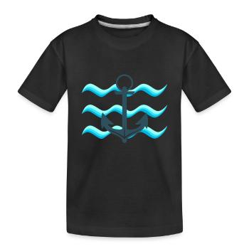 navigation à voile - T-shirt bio Premium Enfant - noir - Devant