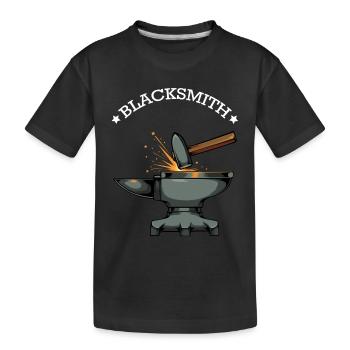 Schmiede Funken und Amboss - Kinder Premium Bio T-Shirt - Schwarz - Vorne