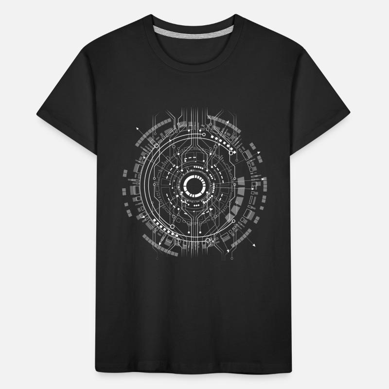 computer c-base stern space cpu nerd pc coder star Kinder Premium Bio T-Shirt