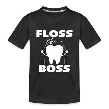 Floss wie ein - Kinder Premium Bio T-Shirt - Schwarz - Vorne