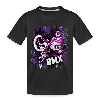 BMX / Bmx / bmx / Geschenkidee / Geburtstag - Kinder Premium Bio T-Shirt - Schwarz - Vorne