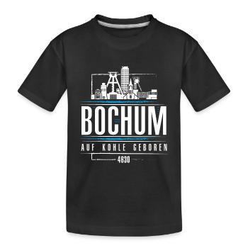 Bochum - 4630 - Auf Kohle geboren - Kinder Premium Bio T-Shirt - Schwarz - Vorne