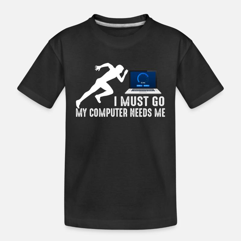 Tech Sprint : Mon ordinateur a besoin de moi - T-shirt bio Premium Enfant - noir