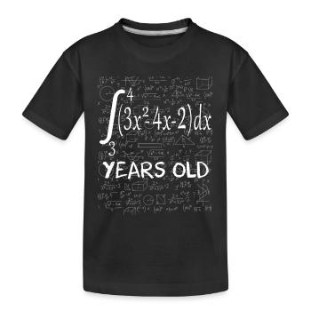 Funny Math Geek Integral Calculus 21st Birthday 21 - Kids' Premium Organic T-Shirt - black - Front