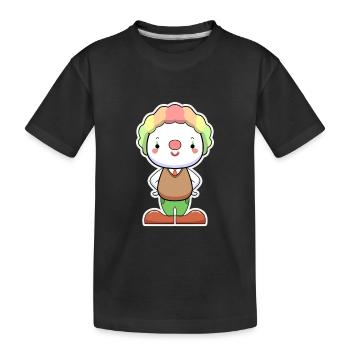 Charme coloré de clown - T-shirt bio Premium Enfant - noir - Devant