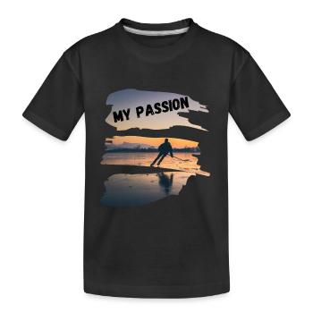 Hockey Passion - Kids' Premium Organic T-Shirt - black - Front