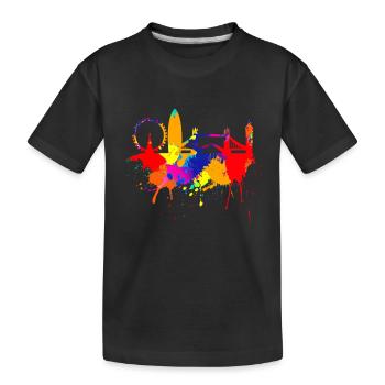 Londres Skyline Coloré couleurs Peinture Amour Angleterre - T-shirt bio Premium Enfant - noir - Devant