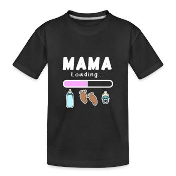 femme enceinte - maman charge - T-shirt bio Premium Enfant - noir - Devant