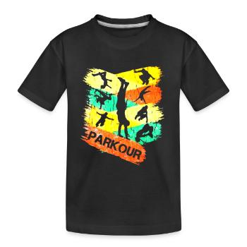 Parkour Freerunning Urbain - T-shirt bio Premium Enfant - noir - Devant