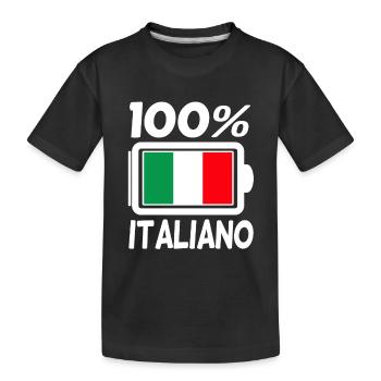 Italien Italiener - Kinder Premium Bio T-Shirt - Schwarz - Vorne