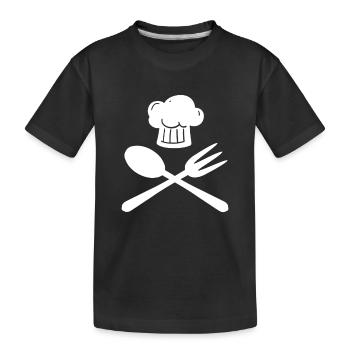 Cueillir cuisinier cuisinier cueillie fourche cuisinier - T-shirt bio Premium Enfant - noir - Devant