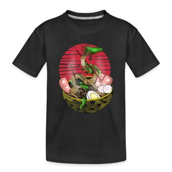 Drachen ramen - Kinder Premium Bio T-Shirt - Schwarz - Vorne