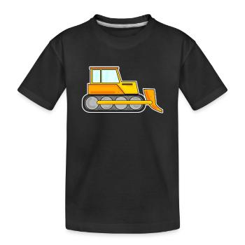 Véhicules de chantier enfants - T-shirt bio Premium Enfant - noir - Devant