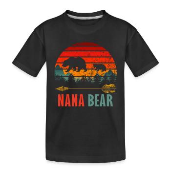 ours nana - T-shirt bio Premium Enfant - noir - Devant