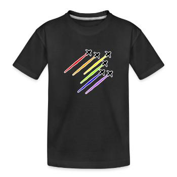 LGBT avion - T-shirt bio Premium Enfant - noir - Devant