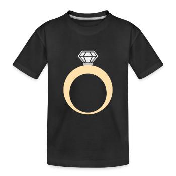 Anneau Alliance Bague de fiançailles - T-shirt bio Premium Enfant - noir - Devant