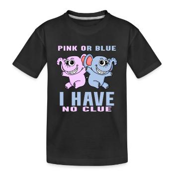 Rose ou bleu - T-shirt bio Premium Enfant - noir - Devant