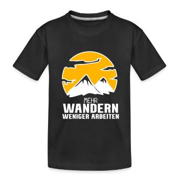 Wandern Berge Wanderer - Kinder Premium Bio T-Shirt - Schwarz - Vorne