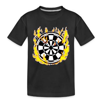 Jeu de fléchettes en feu - T-shirt bio Premium Enfant - noir - Devant