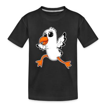 Doux goé et mouse - T-shirt bio Premium Enfant - noir - Devant