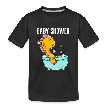 Baby Shower Giraffe Badewanne - Kinder Premium Bio T-Shirt - Schwarz - Vorne