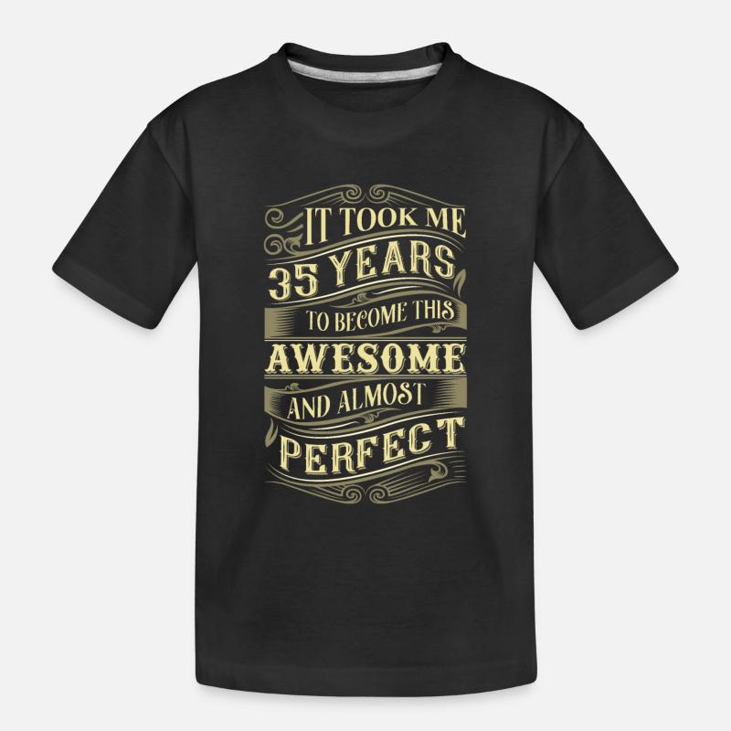 35. Geburtstag - Kinder Premium Bio T-Shirt - Schwarz