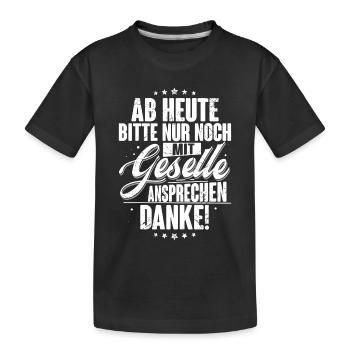 Gesellenprüfung Geselle - Kinder Premium Bio T-Shirt - Schwarz - Vorne