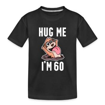 60 ans - 60 ans - Câlin - T-shirt bio Premium Enfant - noir - Devant