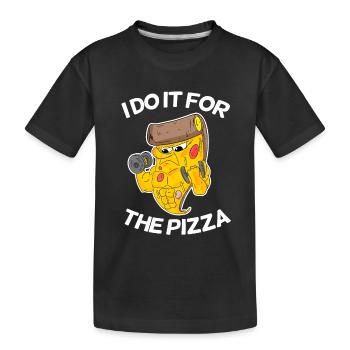 Pizza Training Fitness Sport Cadeau - T-shirt bio Premium Enfant - noir - Devant
