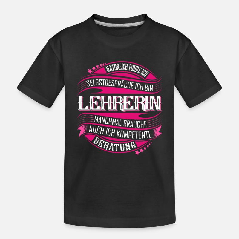 Lehrerin - Kinder Premium Bio T-Shirt - Schwarz