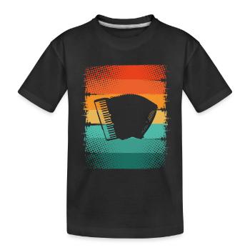 Accordion - Kids' Premium Organic T-Shirt - black - Front