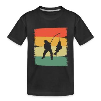 Angler - Kinder Premium Bio T-Shirt - Schwarz - Vorne