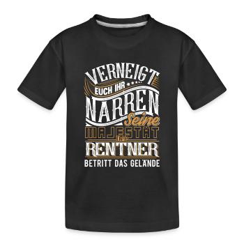 Rentner - Kinder Premium Bio T-Shirt - Schwarz - Vorne