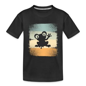 Grenouille - T-shirt bio Premium Enfant - noir - Devant