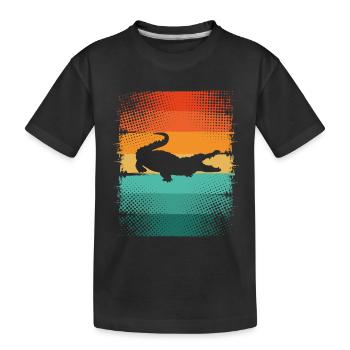 Alligator - Kids' Premium Organic T-Shirt - black - Front