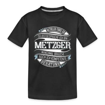 Metzger - Kinder Premium Bio T-Shirt - Schwarz - Vorne