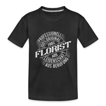 Florist - Kinder Premium Bio T-Shirt - Schwarz - Vorne