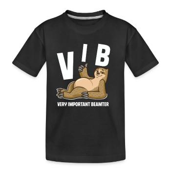 Beamter - Kinder Premium Bio T-Shirt - Schwarz - Vorne