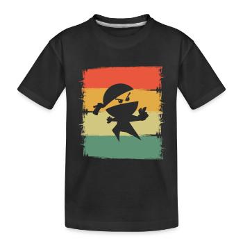 Ninja - Kinder Premium Bio T-Shirt - Schwarz - Vorne
