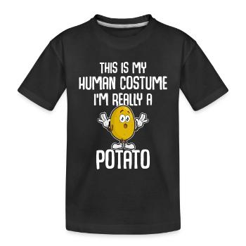 Pomme de terre - T-shirt bio Premium Enfant - noir - Devant