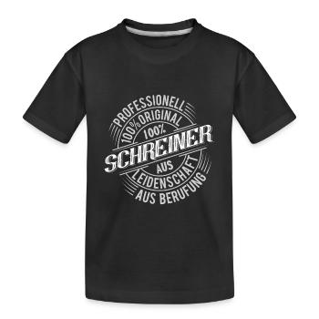 Schreiner - Kinder Premium Bio T-Shirt - Schwarz - Vorne