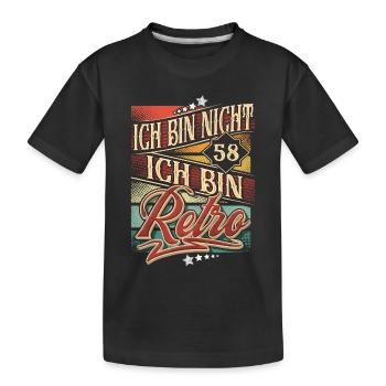 58. Geburtstag Retro Vintage - Kinder Premium Bio T-Shirt - Schwarz - Vorne