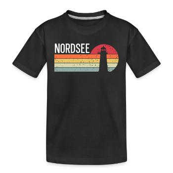 Nordsee - Kinder Premium Bio T-Shirt - Schwarz - Vorne